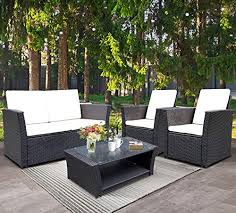 Shop for high back patio furniture online at target. Tusy 5pcs Outdoor Patio Furniture Sets High Back Rattan Chair Sectional Sofa And Coffee Table Backyard Pool Garden Furniture Set Beige Cushions Pricepulse