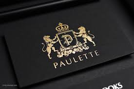 Black And Gold Card Design Black Business Card Matte Gold Stamping Elegant Classy Template Paulette Rockdesign Lu Business Card Design Black Black Business Card Luxury Business Cards
