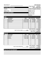 11 Job Estimate Templates And Work Quotes Excel Word Hloom