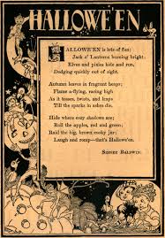 Delightful Rare Digital Halloween Poem Vintage Halloween Digital Download Vintage Illustration 2 Versions 1 Price Scanned From Original Halloween Poems Vintage Halloween Vintage Halloween Invitations