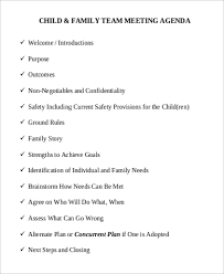 The meeting agenda template word will also give you opportunity to download prioritized type agenda that comes with priority system. Free 9 Family Agenda Samples In Ms Word Pdf