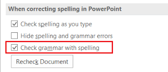 Grammar Checker Does Not Work In Powerpoint 2016 But Spell Checker Microsoft Community