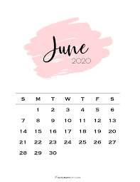 Cute Free Printable June 2021 Calendar Saturdaygift In 2020 Cute Calendar Calendar Wallpaper Print Calendar