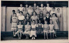 1954 Urangan Point School Back Lr Bryce Edwards Norman Smith John Bolderrow Ron Collins Adrian Twigg 2nd Back Lr Robe State School Hervey Bay History Teachers