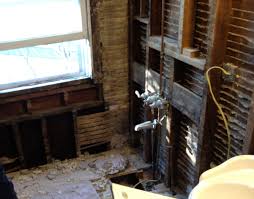 The catch is every little decision you make (from gutting the tub to the marble pattern of your tile) is high stakes. Gutting And Renovating An Old House Bathroom Removing Wet Bed And Old Tile From A Victorian Bath Victoria Elizabeth Barnes