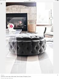 Black Tufted Ottoman Coffee Table