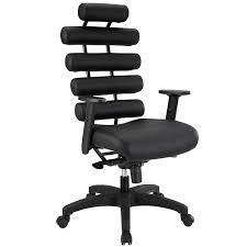 Pillow Adjustable Leather Cushion Rolls Back Office Chair In Black Modern Office Chair Best Office Chair Black Office Chair