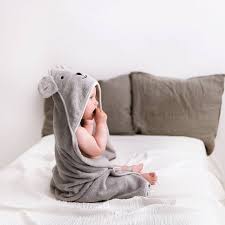 In a normal week, most families will use about two sets of towels per person, with each set consisting of a bath towel, a hand towel and a washcloth. Light Gray Bamboo Hooded Baby Bath Towel Baby Hooded Towels By A Matter Of Style