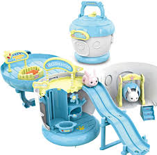 4.6 out of 5 stars 491. Amazon Com Zhanxiang Pine Cone Housetoys Sets Rabbit Playground Slide Toys Play With Accessories Great Gift For Toddler 3 4 5 6 Year Old Girl Boy Blue Toys Games