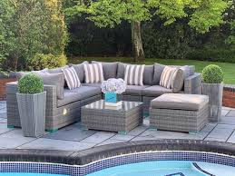 7 Piece Richmond Rattan Complete Sofa Set In Classic Grey Weave Mix Rattan Warehouse Trade Ltd