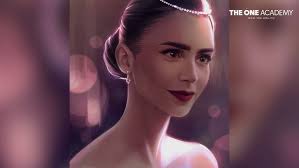 Painting of Lily Collins from Emily in ...