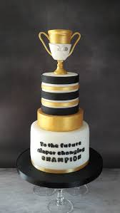 Dad To Be Cake The Sweetest Diaper Trophy For A Future Diaper Changing Champion Soccer Birthday Cakes Cake Dad Cake