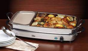 Elite platinum® stainless steel buffet server. Elite Gourmet Elite Platinum Ewm 9933 Maxi Matic 7 5 Quart Triple Buffet Server Tray Oven Safe Pan Gravy Holiday Essentials Stainless Steel Buy Online At Best Price In Uae Amazon Ae
