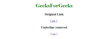 Embrace the coastal lifestyle with bella coastal décor. How To Remove Underline For Anchors Tag Using Css Geeksforgeeks