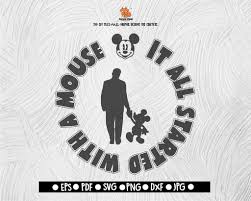 Not A Creature Was Stirring Not Even A Mouse Svg It All Started With A Mouse Svg Pan Disney Digital File Download Dxf Eps Png Jepg Svg Png Svg Png Dxf