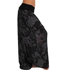 Plus Size Women Floral Baggy Yoga Loose Harem Pants