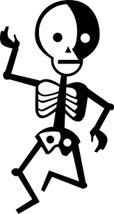 Halloween Dancing Skeleton Vector Image