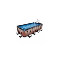 Exit Piscine 4x2x1m Wood Marron Pas Cher Achat Vente Piscine Tubulaire Rueducommerce