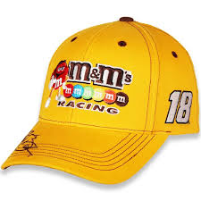 Kyle bush m&m hat spell out script logo #18 nascar racing baseball trucker cap. 18 Kyle Busch 2018 M M Diehard Hat The Beer Gear Store