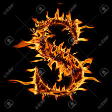 Fire Flaming Letter S Background