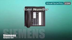 How To Save & Redial An Outgoing Phone Number On The Siemens optiPoint 500  Phone. | Phone, How to be outgoing, Siemens
