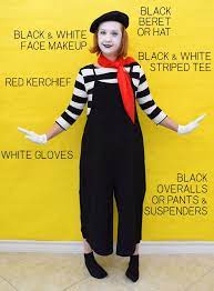 Easy Diy Mime Costume Work Appropriate Halloween Costumes Best Girl Halloween Costumes Mime Costume