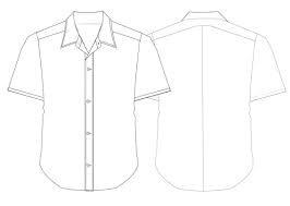 Download Short Sleeved Shirt Template Freevectors