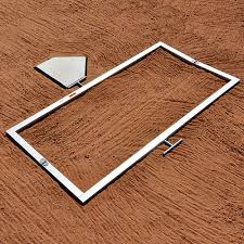 Simply align handle with home plate & press down on template to leave 2 pattern for chalking. Batter S Box Template Softball 3 X7