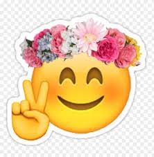 Hd black hearts emoji vertical border png. Flower Emoji Transparent Png Image With Transparent Background Toppng