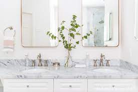I love the look of carrara marble but found this porcelain alternative. Marble Bathroom Master Bath Reveal Maison De Pax