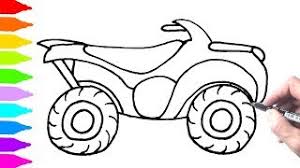 Four wheeler coloring pages free. Quad Bike Coloring Pages Colors With Vehicles Video Coloring Video Youtube