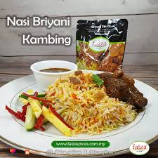 2 sudu besar rempah beriani. Faiza Marketing Sdn Bhd Nasi Briyani Kambing Nasi Briyani 2 Cawan Beras Basmathi Pusa Cream 3 Cawan Air 2 Sudu Besar Kuah Masakan Briyani Faiza 2 Sudu Kecil Garam Faiza 10
