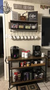 It's great because it's got four big shelves to hold. Coffee Bar Wall Decor