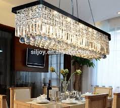 Modern Contemporary Rectangle Rain Drop Crystal Chandelier For Dining Room Suspension Modern Lighting Chandeliers Dining Room Chandelier Rectangular Chandelier