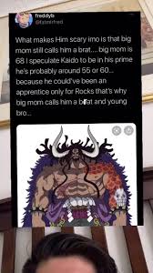 Just makes sense, considering how much higher his role in the world and experience have gotten. Kaido Might Just Beat Luffy And Everyone In The Rooftop Foryoupage Foryouanime Onepieceanime Onepiece Wanokuni Kaido Animetweet Viral