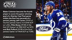 He was selected in the third round, 75th overall, by the new jersey devils during the 2011 nhl entry draft. Nhl Public Relations On Twitter Blake Coleman Scored The Game Winning Goal At 19 58 Of The Second Period To Help The Tblightning Take A 2 0 Series Lead In The 2021 Stanleycup Final Nhlstats