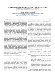 Akibat banyaknya aktivitas dan kegiatan yang harus dilakukan setiap harinya. Pdf Penerapan Teknologi Internet Of Things Iot Untuk Monitoring Keberadaan Siswa Iwan Krisnadi And Ayu Mika Sherila Academia Edu