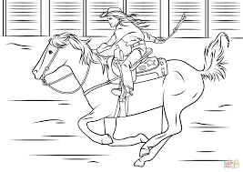 Download and print these rodeo coloring pages for free. Horseback Riding Girl Riding Horse Coloring Pages
