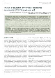 Check spelling or type a new query. Pdf Impact Of Education On Ventilator Associated Pneumonia In The Intensive Care Unit