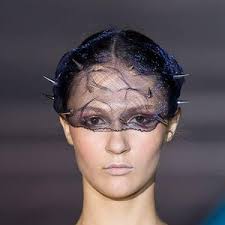 Black Crin Birdcage With Spikes, Statement Headpiece, Turnheads, Veiling,  Dark Bridal Veil, Fashion Headpiece in Black