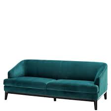 Verkaufen hier ein schönes dreisitzer sofa von knoll in sehr gutem zustand. Dreisitzer Sofa Aus Samt In Petrolgrun Mit Polsterung Abgerundeter Ruckenlehne Und Schwarzen Holzfussen Von Eichholtz