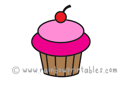 Easy drawings for kids and how they help develop their creativity and imagination. How To Draw A Simple Cartoon Cupcake For Kids Rainbow Printables