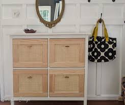 Ikea Hemnes Shoe Cabinet Hack Adding Cane Panels