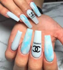 #8 brush, nailite acrylic, comment, like, and subscribe! 15 Chanel Nail Designs To Flaunt Love For Brands Naildesigncode