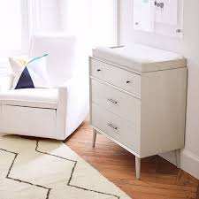 Mid Century 3 Drawer Changing Table Pebble West Elm Changing Table Modern Baby Furniture Mid Century Nursery