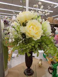 Gorgeous shade of pale yellow like buttercream frosting. Love The Pale Yellow And Green Peonies Sherrie Spring Floral Arrangements Faux Flower Arrangements Flower Arrangements