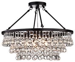 Arosa 9 Light Black Semi Flush Mount Contemporary Flush Mount Ceiling Lighting By Gzn Warehouse