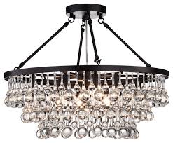 A pair of circa 1940s french beaded crystal flush semi flush mounted ceiling fixtures. Arosa 9 Light Black Semi Flush Mount Contemporary Flush Mount Ceiling Lighting By Gzn Warehouse Houzz
