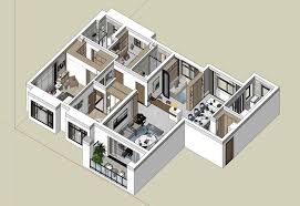 3510 Interior House Scene Sketchup Model By Quyta In 2020 Sketchup Model Sketchup Free Model