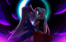 Download Charlie (Hazbin Hotel) Vaggie (Hazbin Hotel) TV Show Hazbin Hotel  4k Ultra HD Wallpaper by astrallyyyy